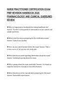 NURSE PRACTITIONER CERTIFICATION EXAM&NewLine;PREP REVISION HANDBOOK 2026&NewLine;PHARMACOLOGY AND CLINICAL GUIDELINES&NewLine;REVIEW