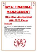 C214 Financial Management Objective Assessment &lpar;OA&rpar;&comma; Western Governors University&comma; 2026 &ndash; Complete Exam Practice Questions with Answers and Rationales&NewLine;&NewLine;