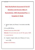 Basic Dysrhythmia Assessment A Test Questions & Answers 2024&ndash;2026 &vert; 35 Questions Complete A&plus; Guide
