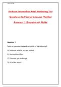 AWHONN Intermediate Fetal Monitoring Test Questions & Correct Answers 2024&ndash;2026 &vert; Complete A&plus; Guide