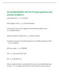 AZ ADVANCEMENT TEST E4-E7 Exam questions and&NewLine;answers Graded A&plus;