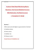 AWHONN Fetal Heart Monitoring Basics Questions & Detailed Answers with Rationales 2024&ndash;2026 &vert; Complete A&plus; Guide