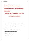 ATLS 10th Edition Post Test Questions & Answers with Rationales 2026&ndash;2027 &vert; Verified Complete A&plus; Guide