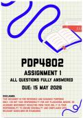 PDP4802 Assignment 1 Memo &vert; Due 15 May 2026