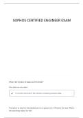 SOPHOS ENGINEER EXAM QUESTIONS & ANSWERS &ndash; VERIFIED AND GRADED A&plus; &vert; LATEST UPDATED