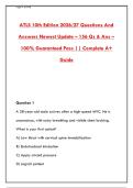 ATLS 10th Edition Questions & Answers 2026&ndash;2027 &vert; 156 Verified Questions with Detailed Rationales &vert; Complete A&plus; Guide