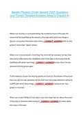 Master Plumber Exam Newest 2026 Questions &NewLine;and Correct Detailed Answers Already Graded A&plus; 