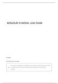 MISSOURI FUNERAL DIRECTORS LAW WITH COMPLETE SOLUTIONS