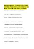 Hondros BIO 254 Exam 2 Questions and&NewLine;Answers &vert; Newest Updated Study Guide&NewLine;with Accurate Solutions &vert; Grade A&plus;&NewLine;