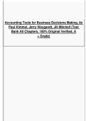 Accounting Tools for Business Decisions Making&comma; 8e Paul Kimmel&comma; Jerry Weygandt&comma; Jill Mitchell &lpar;Test Bank All Chapters&comma; 100&percnt; Original Verified&comma; A&NewLine;&plus; Grade&rpar;&NewLine;