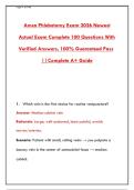 AMCA Phlebotomy Exam Questions & Verified Answers 2026 &vert; 100 Practice Questions Complete A&plus; Study Guide