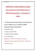 AADC&sol;ADC Exam Questions & Verified Answers 2026 New Update &vert; Complete A&plus; Study Guide