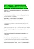 NICET Soils Level 1 Latest Questions and&NewLine;Answers &lpar;2026&rpar; &vert; Updated Comprehensive&NewLine;Review with Detailed Rationales &vert; A&plus; Verified