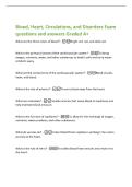 Blood&comma; Heart&comma; Circulations&comma; and Disorders Exam&NewLine;questions and answers Graded A&plus;