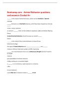 Bootcamp&period;com - Animal Behavior questions&NewLine;and answers Graded A&plus;