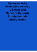 Cybersecurity Principles Access Control and Network Security Fundamentals Study Guide 2025&sol; 2026 Updated Cybersecurity Exam Prep Workbook