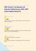 BOC Practice Test Questions &vert;& Expertly Verified Answers 2026 &vert; 2027 &lpar;Latest Update Rated A&plus;&rpar;&NewLine;&NewLine;   