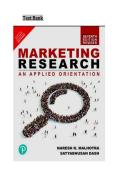 Test Bank for Marketing Research an Applied &Tab; Orientation 7th Edition by Naresh K&period; Malhotra 