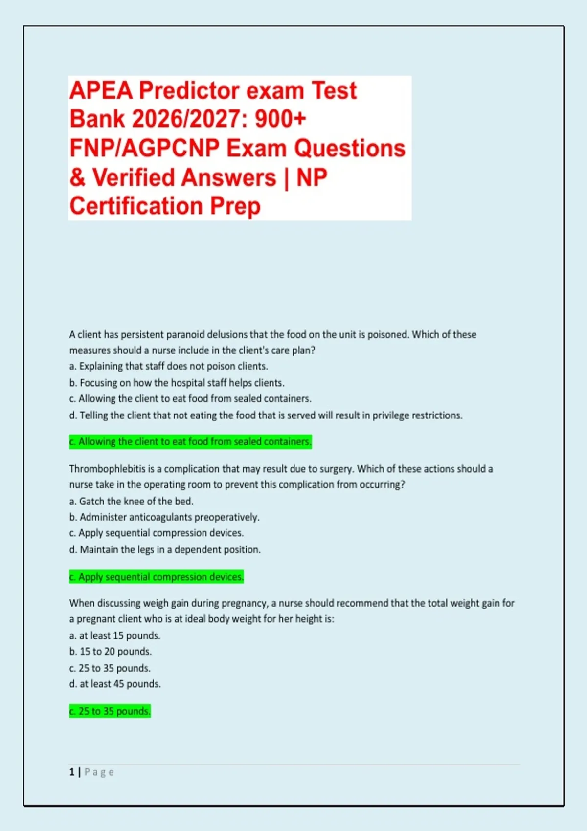 APEA Predictor Exam Test Bank 2026 – Complete Questions & Answers with ...