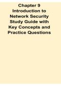 Chapter 9 Introduction to Network Security Study Guide with Key Concepts and Practice Questions 2025&sol; 2026 Updated Cybersecurity Exam Prep Workbook