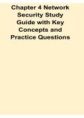 Chapter 4 Network Security Study Guide with Key Concepts and Practice Questions 2025&sol; 2026 Updated Cybersecurity Exam Prep Workbook