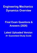 Engineering Mechanics Dynamics Overview PDF &vert; Complete Concepts Summary&comma; Formulas & Revision Notes