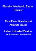Elevator Mechanic Exam Review PDF &vert; Complete Certification Study Guide&comma; Practice Questions & Answers