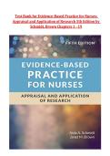 Test bank for Evidence-Based Practice for Nurses&colon; Appraisal and Application of Research 4th Edition&comma; by Nola A&period; Schmidt&comma; Janet M&period; Brown &lpar;2026 PERFECT SOLUTION&rpar;