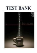 TEST BANK FOR MANAGEMENT 7TH EDITION WILLIAMS  complete newest solution 
