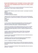 RELIAS RN PHARMACOLOGY TESTBANK A ACTUAL EXAM LATEST &NewLine;100 &percnt; 2026-2027 PHARMACOLOGY RELIAS TEST A REAL &vert;100 &percnt; &NewLine;COMPLETE 