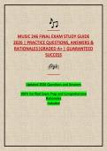 MUSIC 246 FINAL EXAM STUDY GUIDE 2026 &vert; PRACTICE QUESTIONS&comma; ANSWERS & RATIONALES