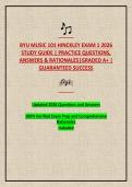 BYU MUSIC 101 HINCKLEY EXAM 1 2026 STUDY GUIDE &vert; PRACTICE QUESTIONS&comma; ANSWERS & RATIONALES