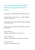 International Business BUSMHR 2000 OSU Midterm 1 Exam Questions With Correct Answers