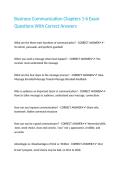 Business Communication Chapters 1-6 Exam Questions With Correct Answers