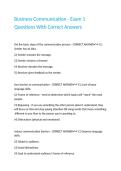 Business Communication - Exam 1 Questions With Correct Answers&period;