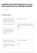 HUBSPOT SALES SOFTWARE EXAM ACTUAL 2026 QUESTIONS AND VERIFIED ANSWERS