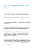 QDM Final Exam Questions With Correct Answers