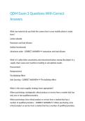 QDM Exam 3 Questions With Correct Answers