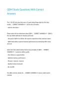 QDM Study Questions With Correct Answers&period;