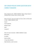 AIR CANADA ROUGE EXAM QUESTIONS WITH CORRECT ANSWERS