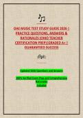 OAE MUSIC TEST STUDY GUIDE 2026 &vert; PRACTICE QUESTIONS&comma; ANSWERS & RATIONALES &lpar;OHIO TEACHER CERTIFICATION PREP&rpar;&NewLine;