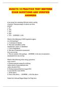 NUSCTX 10 PRACTICE TEST MIDTERM &NewLine;EXAM QUESTIONS AND VERIFIED &NewLine;ANSWERS
