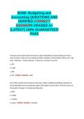 BOMI- Budgeting and Accounting QUESTIONS AND VERIFIED CORRECT ANSWERS GRADED A&plus; -LATEST 2026-2027- 100- GUARANTEED PASS&period;docx&NewLine;&NewLine;
