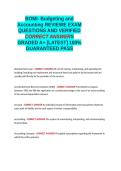 BOMI- Budgeting and Accounting REVIEW EXAM QUESTIONS AND VERIFIED CORRECT ANSWERS GRADED A&plus; -LATEST 2026-2027- 100- GUARANTEED PASS&period;docx&NewLine;&NewLine;