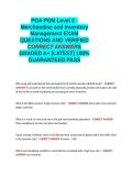 PGA PGM Level 2 - Merchandise and Inventory Management QUESTIONS AND VERIFIED CORRECT ANSWERS GRADED A&plus; -LATEST 2026-2027- 100- GUARANTEED PASS&period;docx&NewLine;&NewLine;