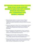 VA Contractors Advanced Class A License &NewLine;EXAM STUDY GUIDE 2026&sol;2027 &NewLine;ACCURATE QUESTIONS WITH CORRECT &NewLine;DETAILED SOLUTIONS &vert;&vert; &NewLine;100&percnt; GUARANTEED PASS &NewLine;<NEWEST VERSION> &NewLine;