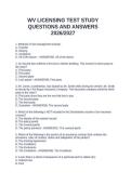 WV PROPERTY AND CASUALTY - STATE SPECIFIC EXAM  BUNDLE QUESTIONS WITH COMPLETE SOLUTIONS