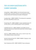 TED 105 EXAM QUESTIONS WITH CORRET ANSWERS&period;
