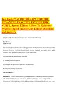 Test Bank PSYCHOTHERAPY FOR THE ADVANCED PRACTICE PSYCHIATRIC NURSE&comma; Second Edition A How-To Guide for Evidence-Based Practice 2nd Edition Questions and Answers &period;&NewLine;
