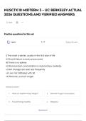 NUSCTX 10 MIDTERM 3 - UC BERKELEY ACTUAL 2026 QUESTIONS AND VERIFIED ANSWERS